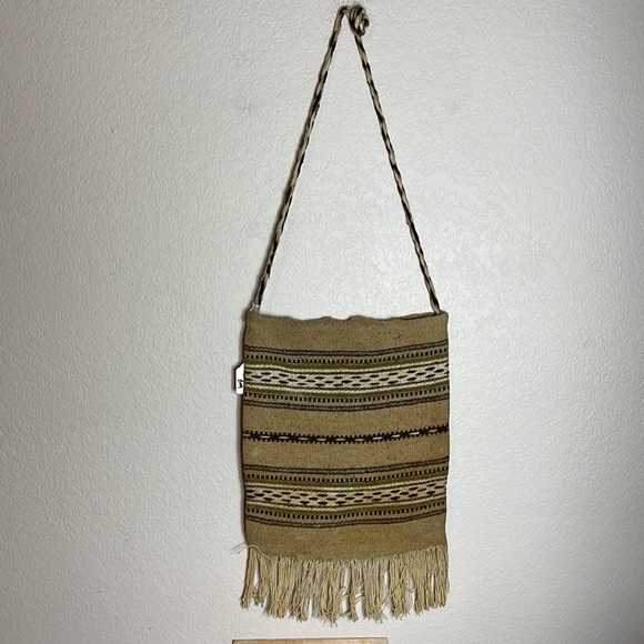 Vintage Handmade Striped Woven Tapestry New Mexico Bag Cross Body - Picture 9 of 10